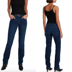 7 For All Mankind l Kimmie Mid Rise Straight Leg Jeans in Rinsed Indigo Size 28